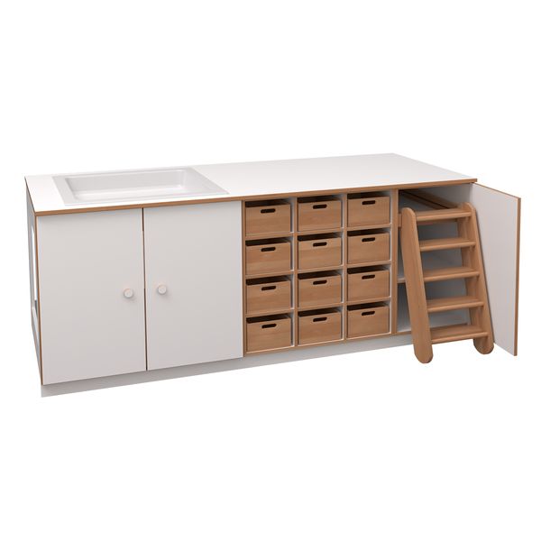 DECOR Wickelkombination mit Treppe und Wanne DECOR Wickelkombination mit Treppe und Wanne