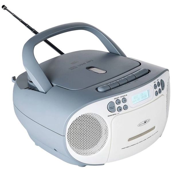 portabler CD-Spieler, Boomkasten, AM/FM-Radio, UKW-Tuner, Teleskop-Antenne