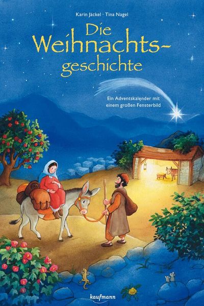 Adventskalender, Weihnachtsgeschichte, Kinderbuch, Illustration, Nächtliche Szenerie