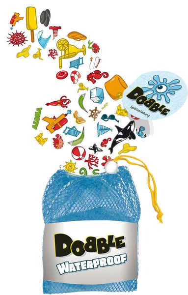 Kartenspiel Dobble Waterproof, 2-8 Spieler, Spieldauer 15 Min., ab 6 Jahre Kartenspiel Dobble Waterproof, 2-8 Spieler, Spieldauer 15 Min., ab 6 Jahre