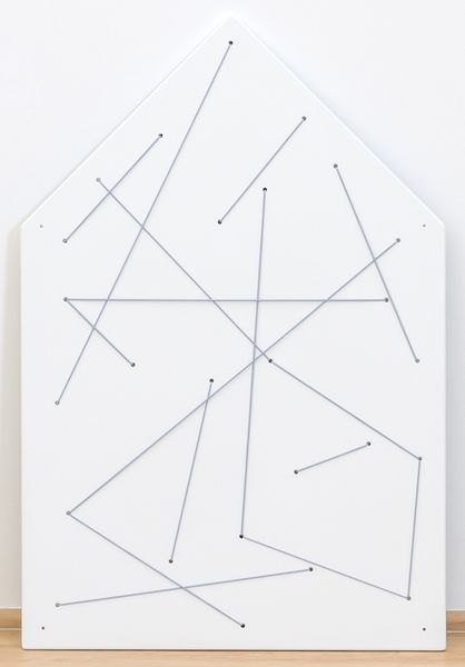 abstrakte Kunst, geometrische Linien, weißes Paneel, Wandkunst, minimalistisches Design