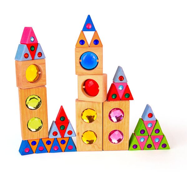 BAUSPIEL Sammler Box im Holzkasten, 36-teiliges Set