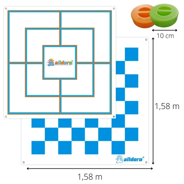 ALLDORO XXL Mühle & Dame, ca. 158 x 158 cm ALLDORO XXL Mühle & Dame, ca. 158 x 158 cm