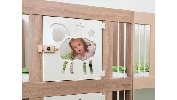 BETZOLD EduCasa Krippen-Etagenbett, Schäfchen, 1-türig, Eiche