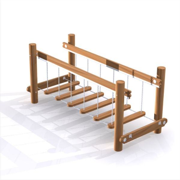 -Holzrahmen, Schaukel, Kletterbrücke, Spielplatz, Suspensionselemente
