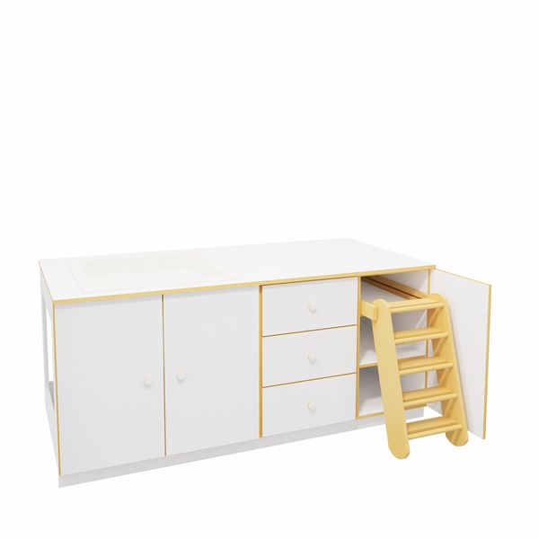 Küche, Aufbewahrung, Schrank, Schubladen, Kletterleiter