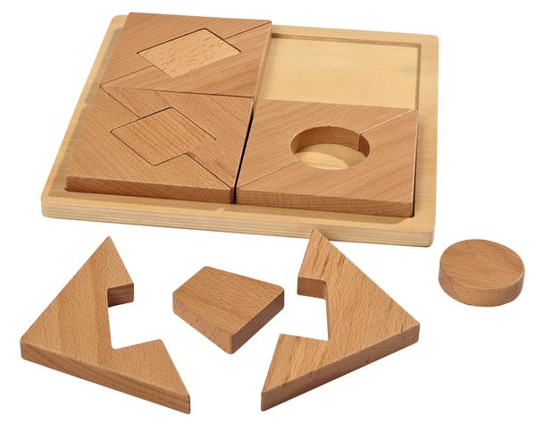Holzspielzeug, Formenpuzzle, Puzzlesätze, Holzblöcke, Bausatz