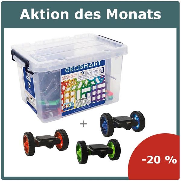 GEOSMART KiGa Aktions-Set: Big Box & Räder Set, 208 Teile, ab 3 Jahre (AKTION)
