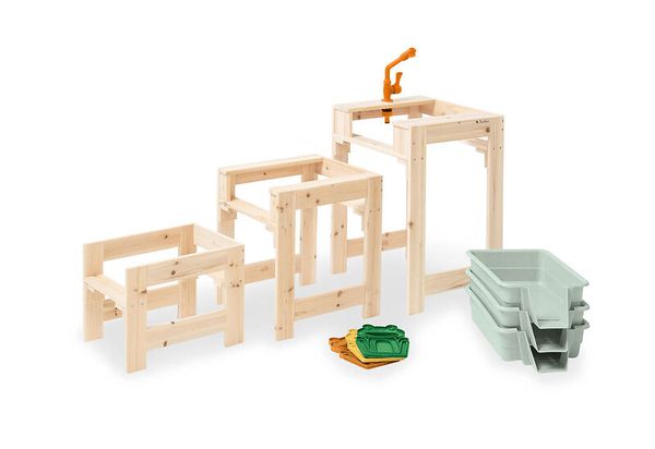 Holzwerkbank, Kinderwerkbank, Knete, Kisten, Werkzeughalter