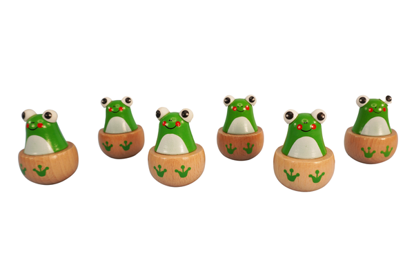 Figurine, Frog, Wooden, Doll, Miniature