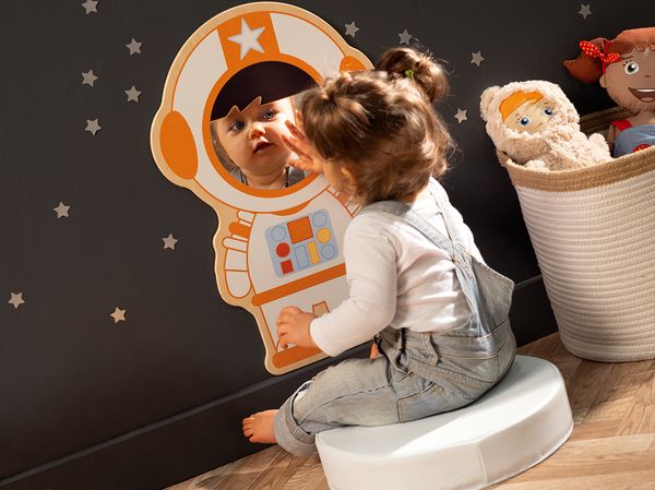 Kinder-Holzspiegel Astronaut Kinder-Holzspiegel Astronaut