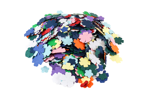 Bunte Papierblumen, ca. 3.600 Stück Bunte Papierblumen, ca. 3.600 Stück