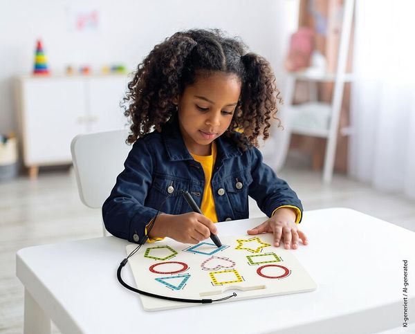 Kinder, Zeichnen, Lernspiel, Kreistafel, Stift