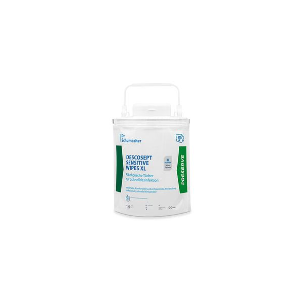 Descosept Sensitive Wipes XL (Dr. Schumacher), VAH zert., 1x120 Tücher