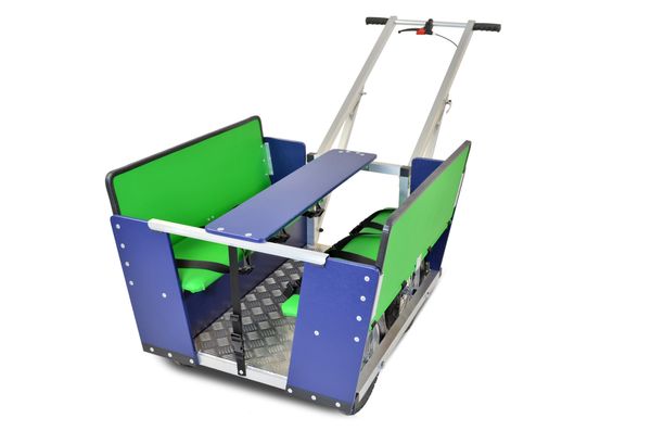 Krippenwagen Fritz Kobaltblau-Grün, 6-Sitzer