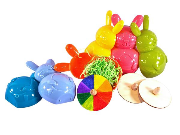 Kinder-Spielzeug, Bunte Figuren, Bunny-Form, Kaleidoskop-Rad, Rassel