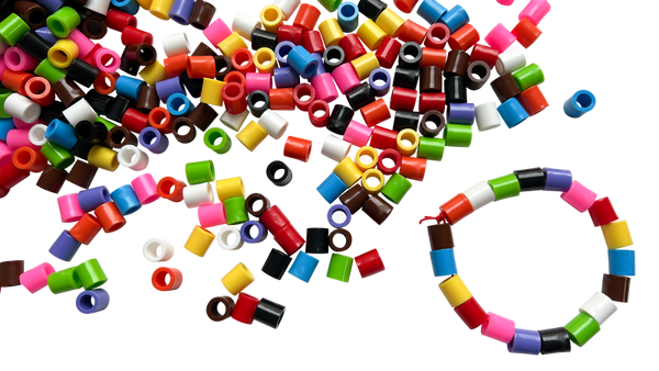 XL-Öko-Bügelperlen, 10 Farben, ca. 900 Stück