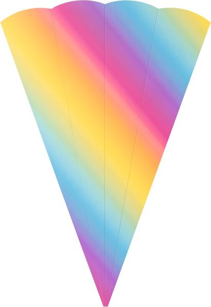 FOLIA Geschwister-Schultüten-Rohlinge, eckig, aus Fotokarton, 41 cm, 5 Stück, Farbe wählbar