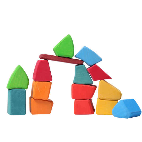 GRIMM´S Bunte Waldorfklötze, 15 Klötze + 1 Netz, ab 1 Jahr GRIMM´S Bunte Waldorfklötze, 15 Klötze + 1 Netz, ab 1 Jahr