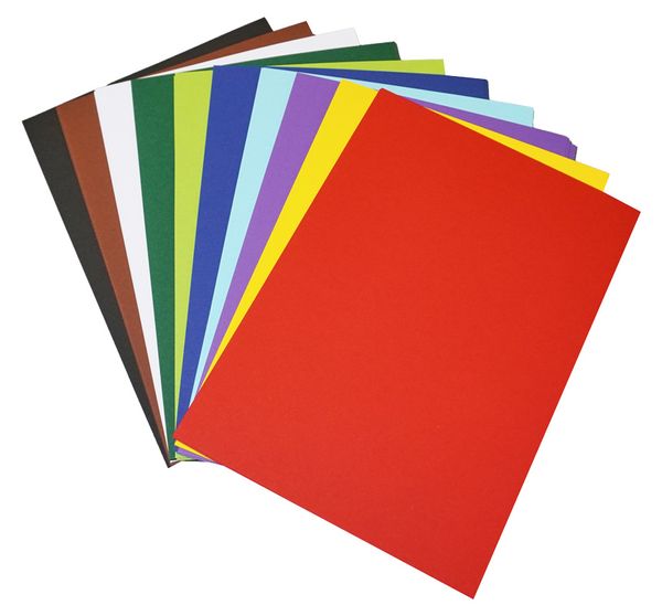 FOLIA Fotokarton 300 g/m², DIN A4, 50 Bogen, 10-farbig sortiert