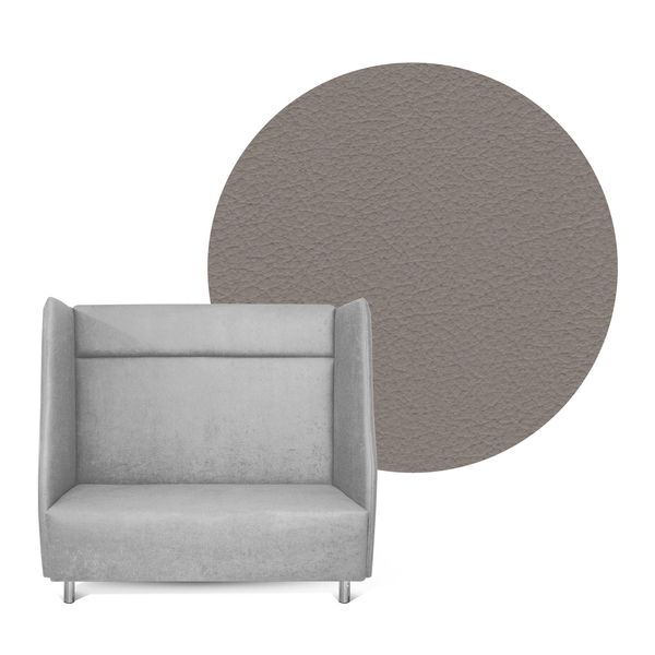 Akustiksofa High Back, SH 43 cm - Bezugfarbe und Stoff wählbar