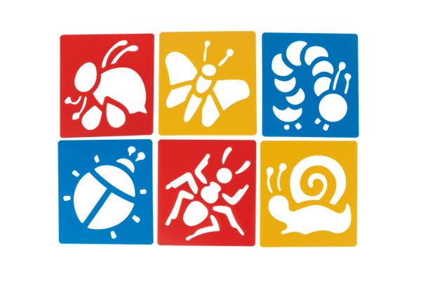 Schablonen Wiesentiere, 6 Stück 