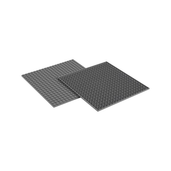 Q-Bricks Bauplatte, 20x20 Noppen, 4 Stück, grau Q-Bricks Bauplatte, 20x20 Noppen, 4 Stück, grau