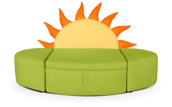 sofa, sonne, sonnenbrille, grün, modular