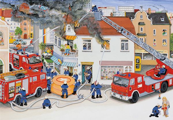 RAVENSBURGER Puzzle Bei der Feuerwehr, 2 x 24 Teile, ab 4 Jahre RAVENSBURGER Puzzle Bei der Feuerwehr, 2 x 24 Teile, ab 4 Jahre
