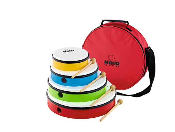 NINO® Percussion Kinder Handtrommel Set, 9 Teile