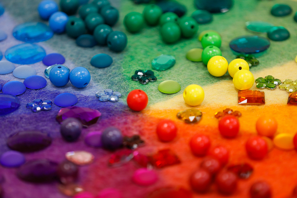 BAUSPIEL Filzregenbogenkreis Midi 52 cm