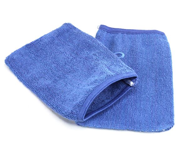 Waschhandschuh blau, 6 Stück Waschhandschuh blau, 6 Stück