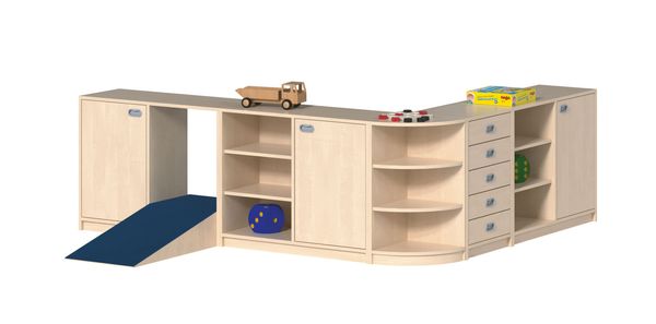 Kinderküchenblock, Holzspielzeug, Küche Spielset, Rollladentore, Fahrzeuge Spielzeug