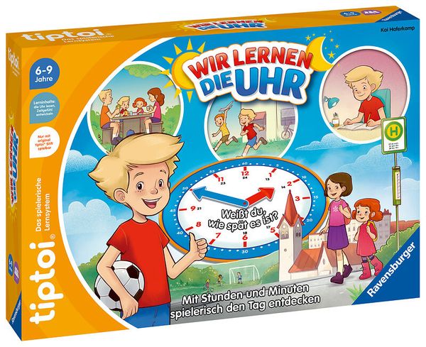 RAVENSBURGER tiptoi® Wir lernen die Uhr, 1 - 4 Spieler, ab 6 Jahre RAVENSBURGER tiptoi® Wir lernen die Uhr, 1 - 4 Spieler, ab 6 Jahre