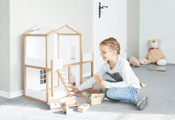 Holzspielzeug, Kleines Haus, Puppenhaus, Baukasten, Kinderzimmer Spielzeug
