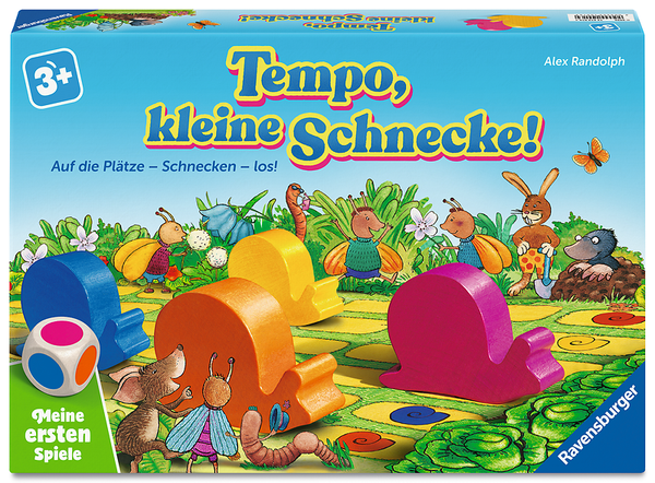 RAVENSBURGER Tempo, kleine Schnecke, Laufspiel, 2-6 Personen, ab 3 Jahre