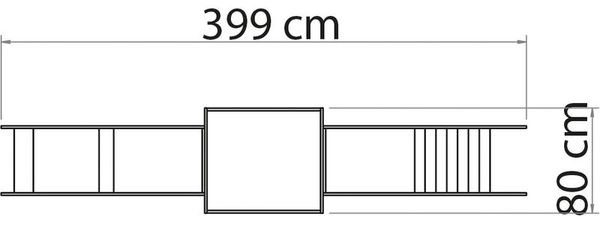 MATHOU Modulares Spielpodest mit Kletteraufstieg, Brücke & Rutsche, 3-teilig, ab 18 Monate