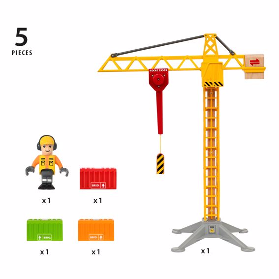 BRIO Großer Baukran mit Licht (Höhe 47 cm), ab 3 Jahre