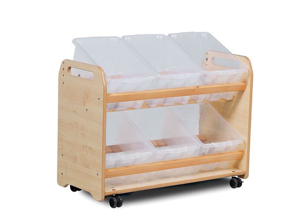 Aufbewahrungswagen, Kistenboxen, Holzrahmen, Rollwagen, Kistenständer