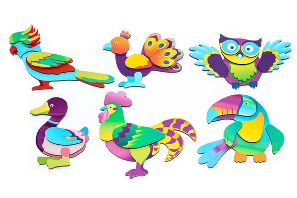 Magnetpuzzle Vögel, 6 Puzzle, ab 3 Jahre Magnetpuzzle Vögel, 6 Puzzle, ab 3 Jahre