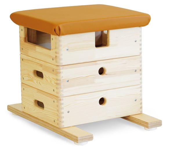 Holzstufenbank, Bienenstock, Holzbox, Stufenhocker, Kiefernholz