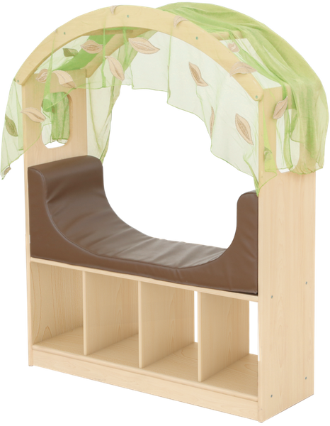 Kinderbett, Hochbett, Sitzbank, Holz, Größe mittel