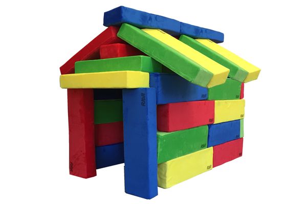 Konstruktionsbausteine, Blocke, Spielzeug, Schaumstoff, bunt
