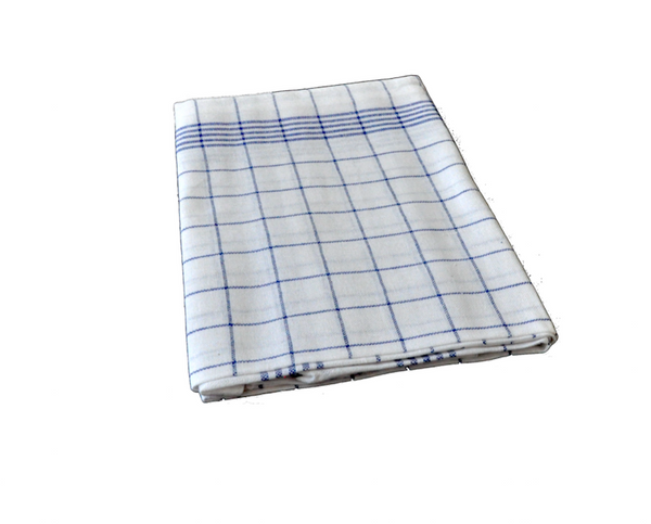 Tuch, Geschirrtuch, Karo Muster, Baumwolle, weiß-blau