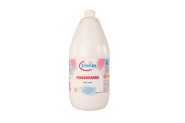 Fingerfarbe, Plastikflasche, Pinkfarbene Farbe, Elvi̇ras Marke, 2000 ml