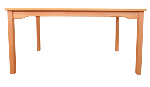 Tisch mit Holzbeinen, buche, 120 x 80 x 37 - 76 cm