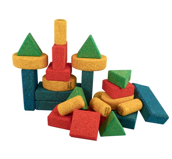 Buntes Korkbaustein-Set, 125 Stück Buntes Korkbaustein-Set, 125 Stück