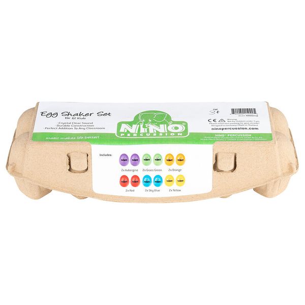 Eierbecher-Set, Ninio Percussion, Kinder-Musikinstrument, Eierkarton, Farben-Set