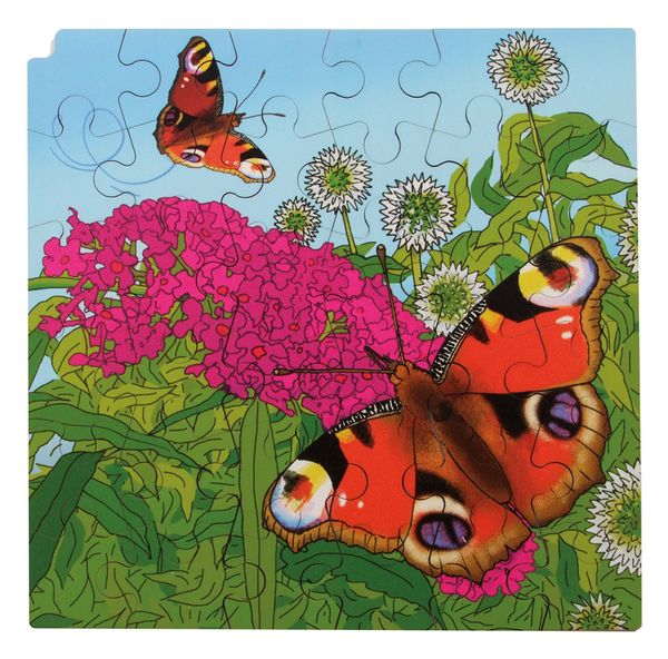 ROLF EDUCATION Circle of life Puzzle, Schmetterling, Holz, 86 Teile, ab 3 Jahre