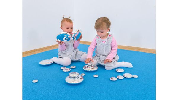 Spiegelkiesel aus Kunststoff, 4 verschiedene Größen, 20 Stück